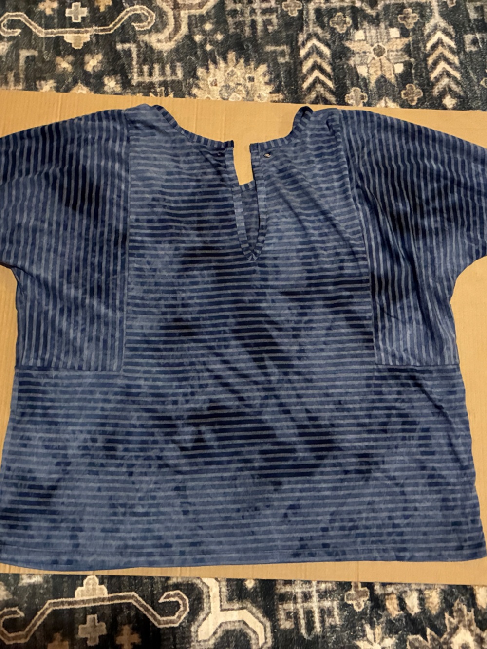 Ribbed Navy Blue Top